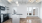 apartment with kitchen island at The Lawrence House apartments in Uptown Chicago